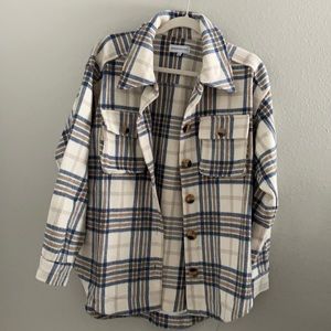 Blue and Tan Shacket